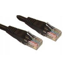 0.25m Black Cat 5e / Ethernet Patch Lead